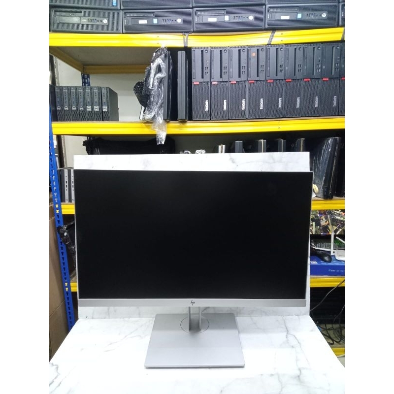 MONITOR LED HP E233 23&quot; WIDE FULL HD LAYAR FREMLES KAKI NAIK TURUN BISA VERTIKAL