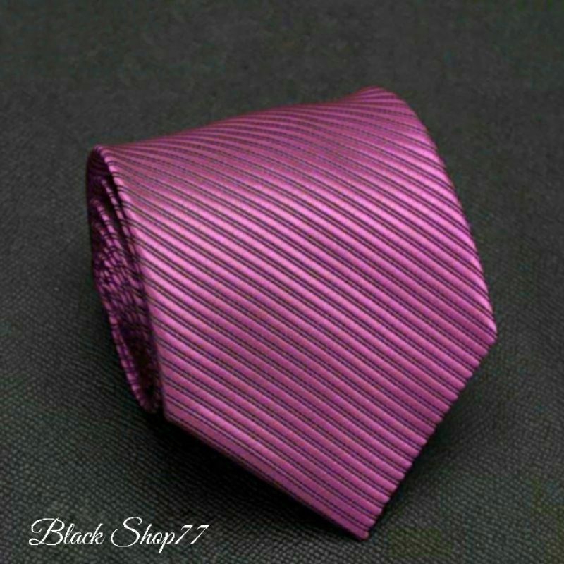 Dasi Pria Dasi Panjang Salur Pink Fushia 3 Inchi 8 Cm