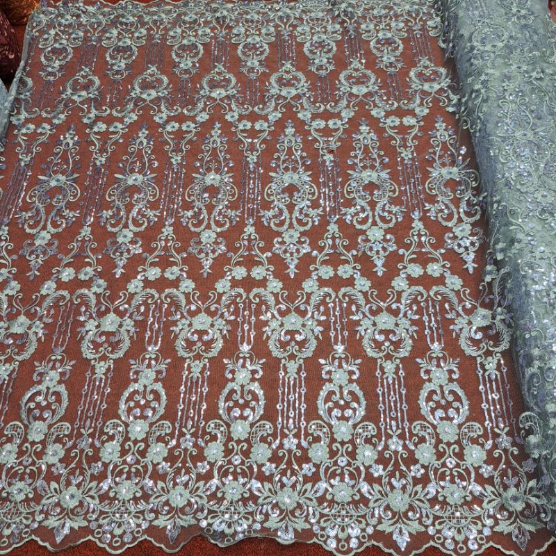 kain tile bordir full Payet squin