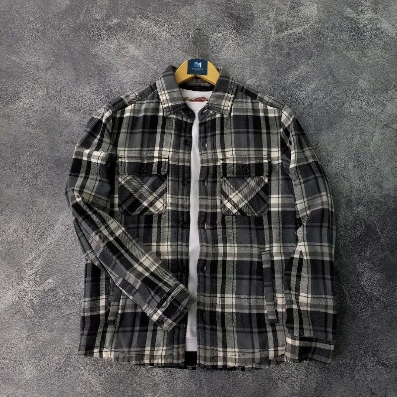 flanel uniqlo sherpa