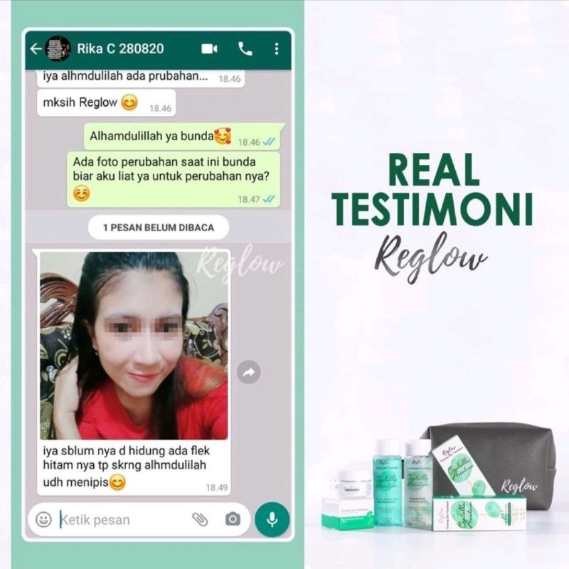 [BISA COD] REGLOW Glow Skin Treatment Skincare Original Glowing Whitening Beauty Series Perawatan Kecantikan Wajah Paket Re Glow Skincare Pemutih Wajah Penghilang Flek Hitam Facial Wash Toner Cream Reg Glow Rglow Doker dr Shindy Putri Official Store resmi