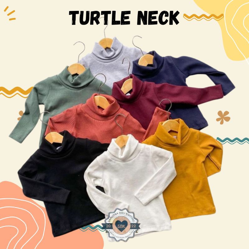 Baju Anak TurtleNeck Ruffle Knit Tee  RIB 1-5 tahun