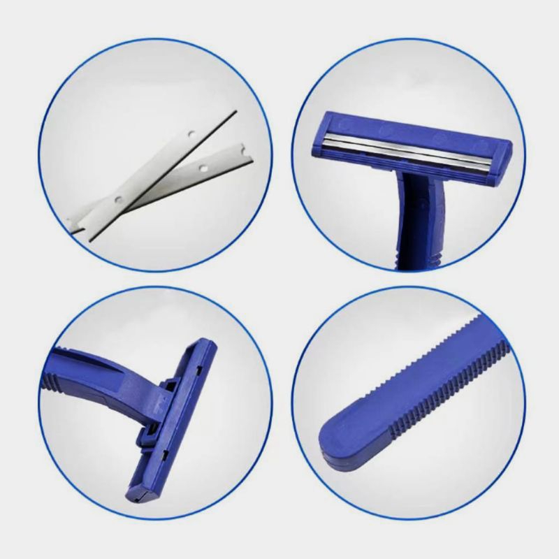 Alat Cukur Kumis Dan Jenggot 2 Mata Pisau Manual Razor Double Blade  Cukuran Bulu ketiak⭐ Supertop⭐