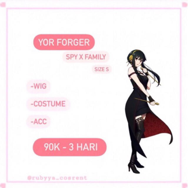 rental costume yor forger