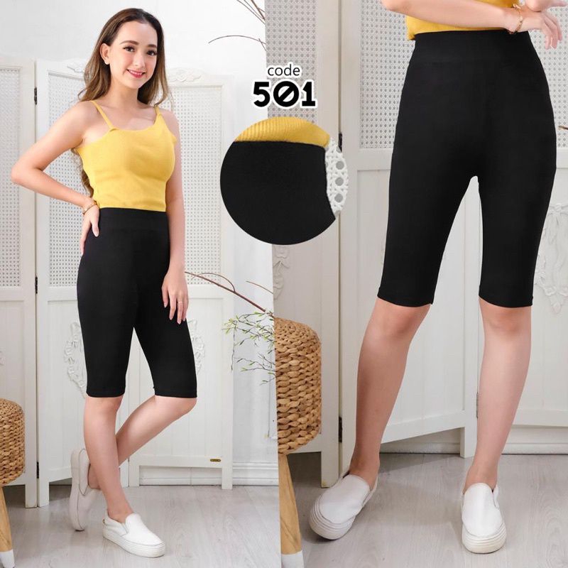 Legging pendek 2per4 Polos - Legging Selutut |legging pendek High Waist import