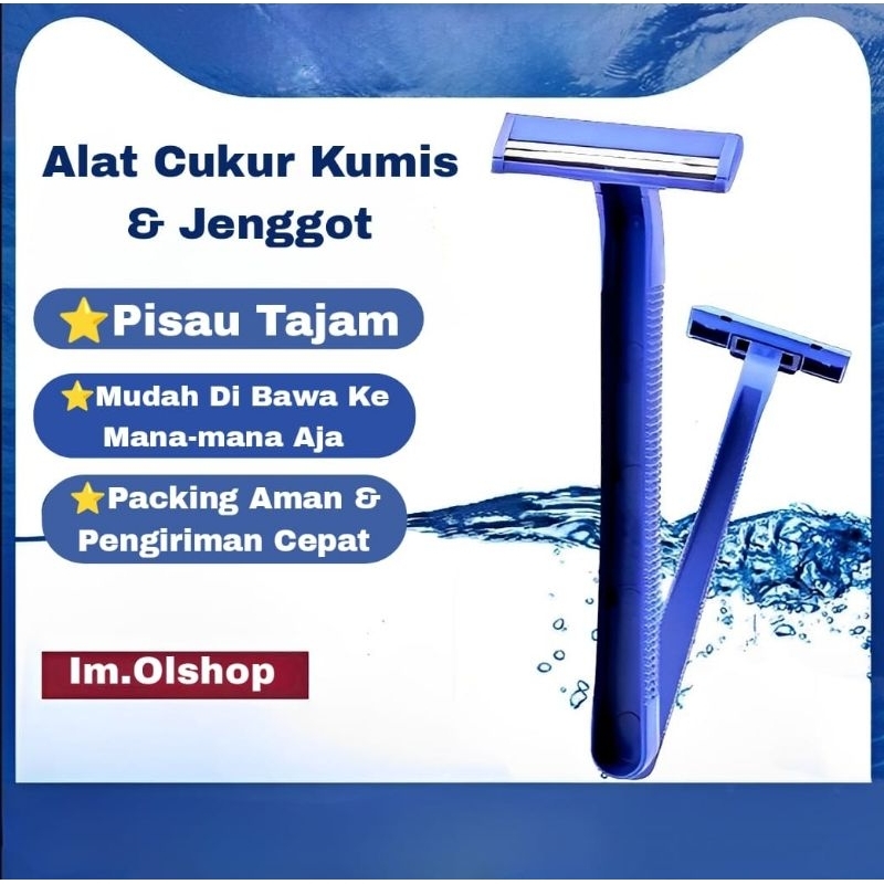 Alat Cukur Kumis dan Jenggot Biru 2 Mata Pisau⭐Im⭐