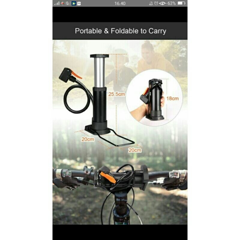 pompa injak ban sepeda ban mobil