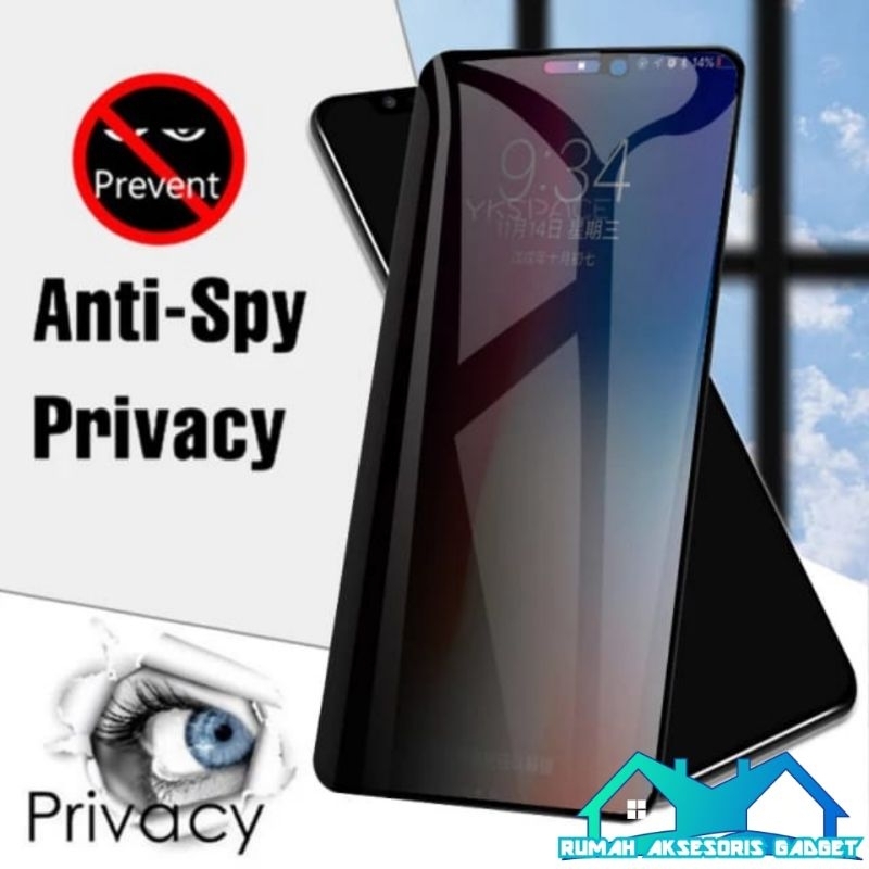 Tempered glass Full Anti spy privacy asli kaca IP iPhone XR 11 pro max 12 13 14 X XS 6 7 8 7+ 8+