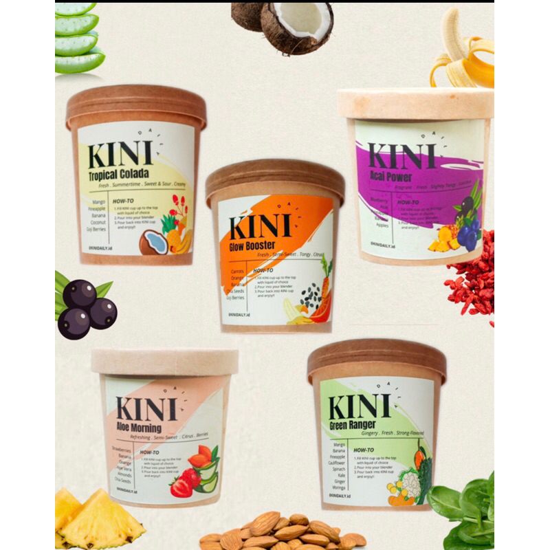 

LOW CAL PACK, Frozen Fruit Healthy Smoothies, Ready to Blend, KINI DAILY