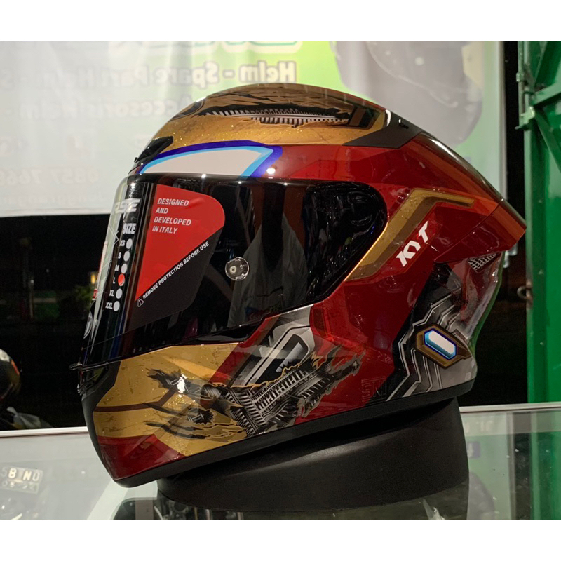 Helm KYT TT Course Marvel IRON MAN / TTC Marvel Iron Man