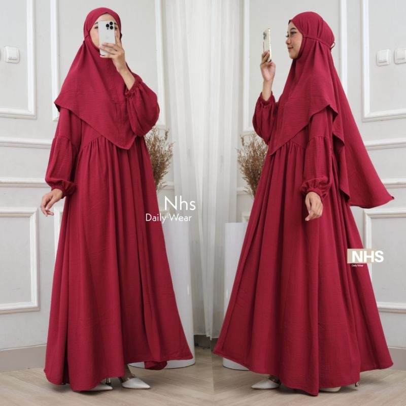 Azizah syari jumbo gaun set jilbab