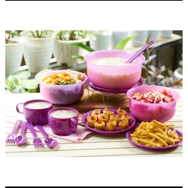 Mangkok set es buah / serving set bowl