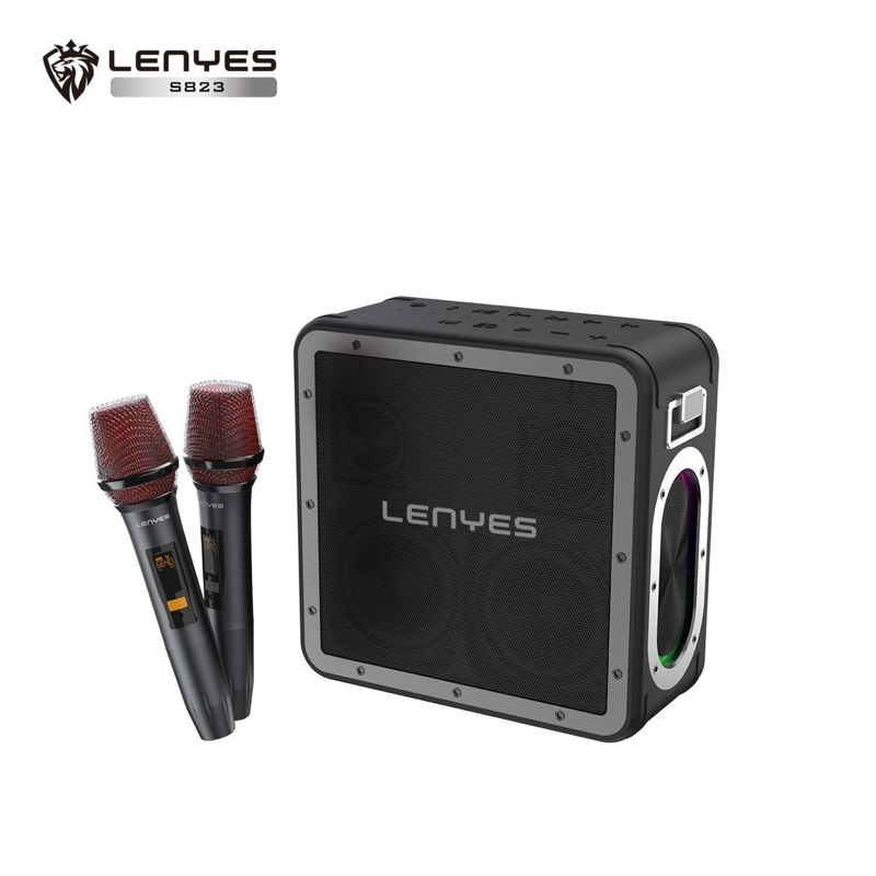 SPEAKER LENYES S823 160W OUTDOOR KTV WIRELESS SPEAKER + MICROPHONE KARAOKE