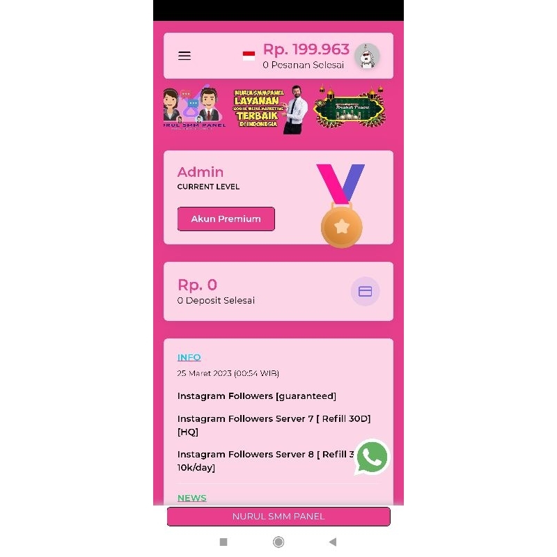 script smm panel auto oper 6provider otomatis