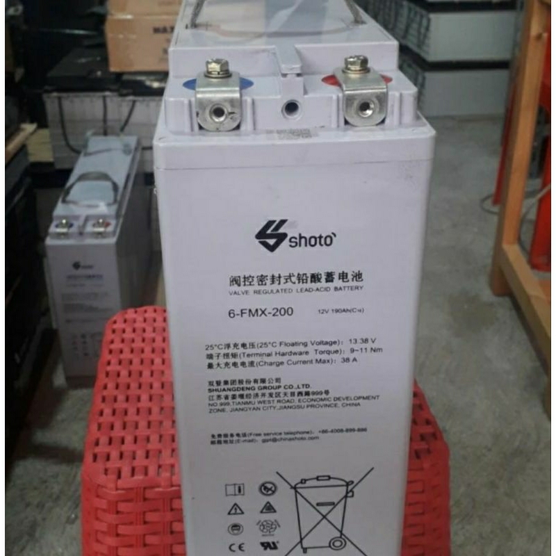 battery vrla shoto 6-FMX-200 12volt-200ah