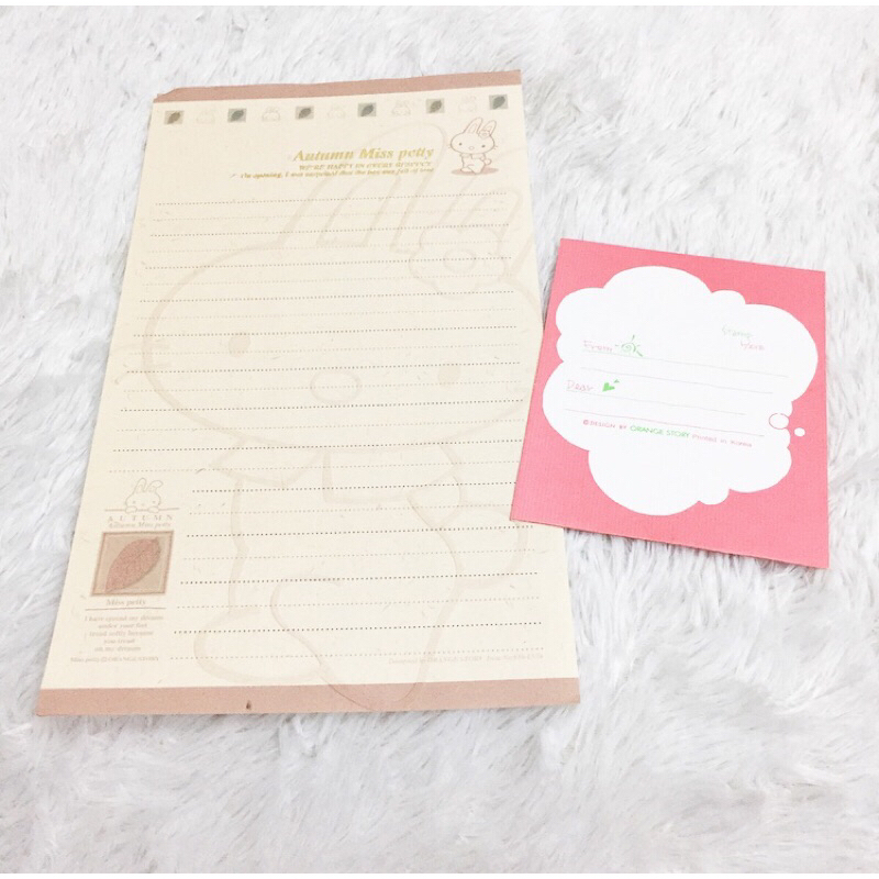 

Original Made in Korea Kertas Surat Import Rabbit Bunny Letter Paper Timbul