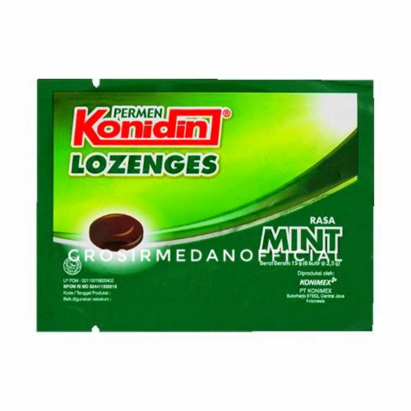 PERMEN MINT KONIDIN LOZENGES - MELEGAKAN RONGGA MULUT DAN TENGGOROKAN