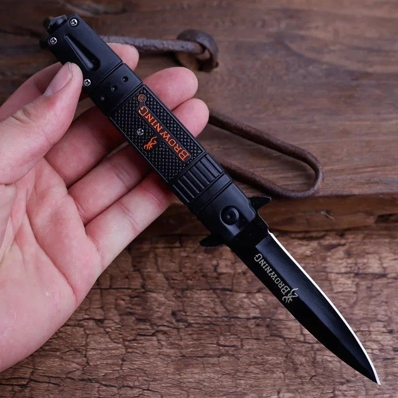 PISAU LIPAT SURVIVAL KIT BLADE PISAU GUNUNG pisau lipat outdoor Pisau Lipat Berburu Survival Tactical Knife 22cm - BROWNING