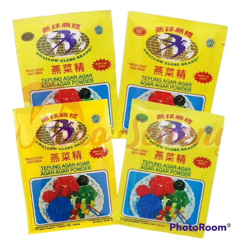 

Agar Agar Swallow Globe Brand Varian Warna 1sachet 7g.