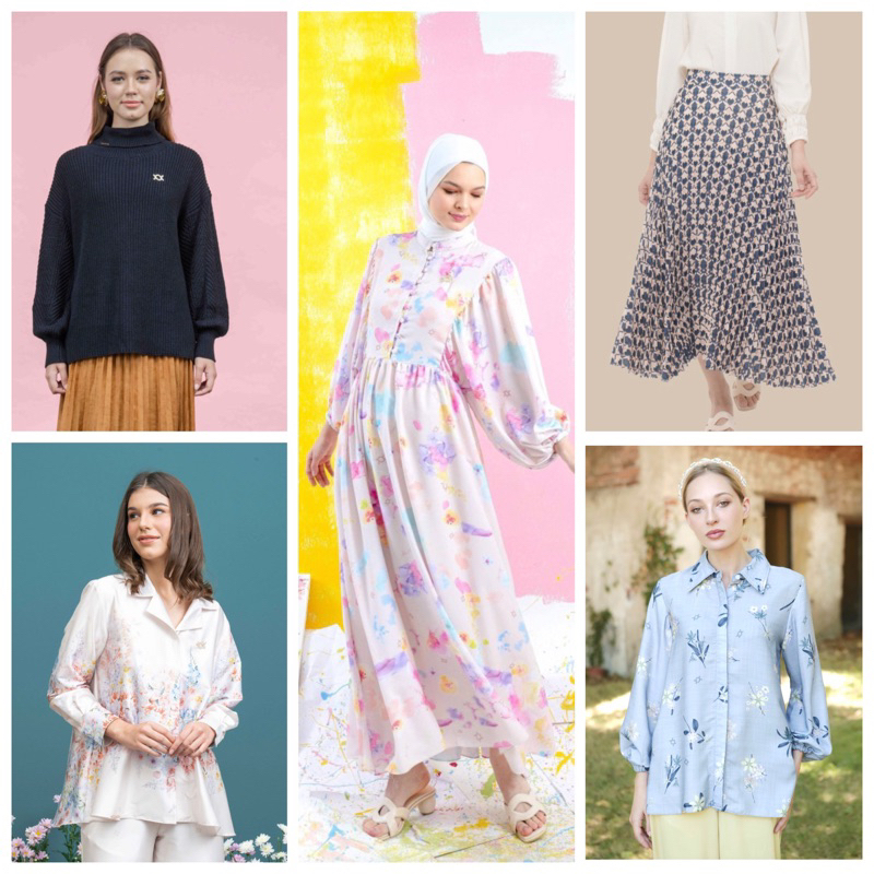 Last Stok - Daphne Shirt Eloise Knit Bearskin Yara Pleated Skirt Navy Abbey Dress Primrose Dress Dah