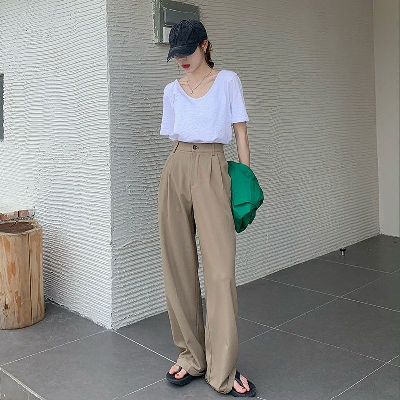 Loose Pants Trousers (VERSI KAIN TEBAL) Wanita Anti Kusut - Celana Kulot Highwaist Wanita Bahan Jatuh Celana Kantor Formal / Casual