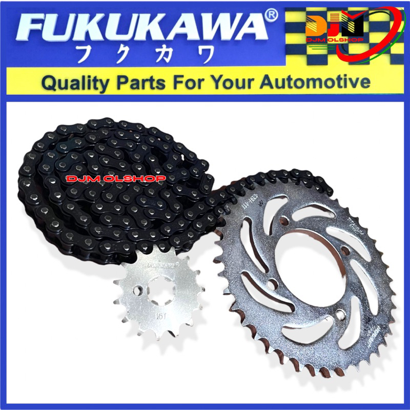 Gear Set Fukukawa Gir Paket Vega ZR Rantai 428H-108L-40T-15T