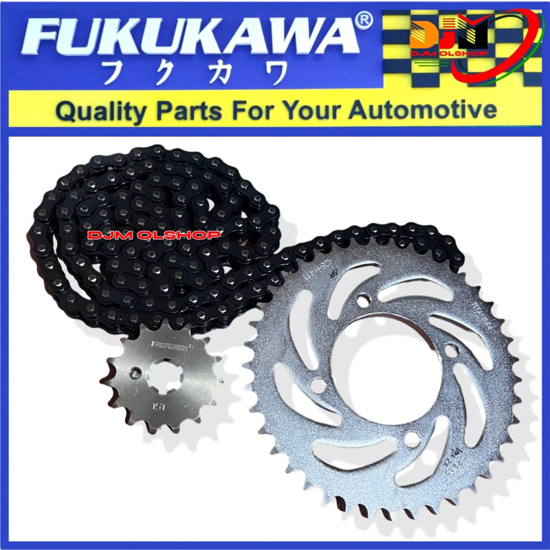 Gear Set Fukukawa Gir Paket Vega ZR Rantai 428H-108L-40T-15T