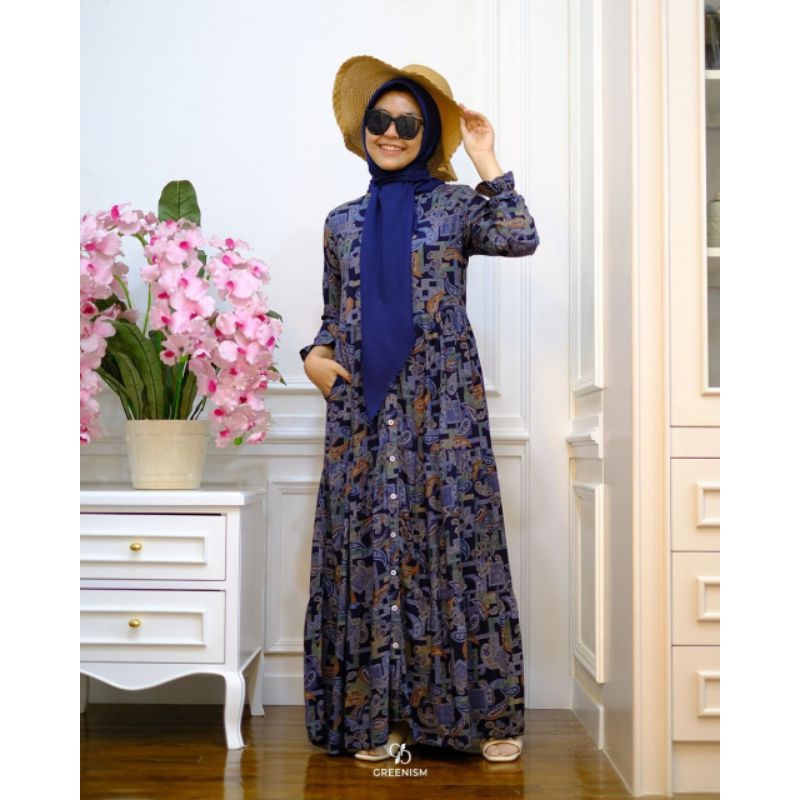 RENA DRESS BY GREENISM/RENA DRESS GREENISM/GAMIS BUSUI/GAMIS GREENISM/DRESS GREENISM/RENA DRESS GREE