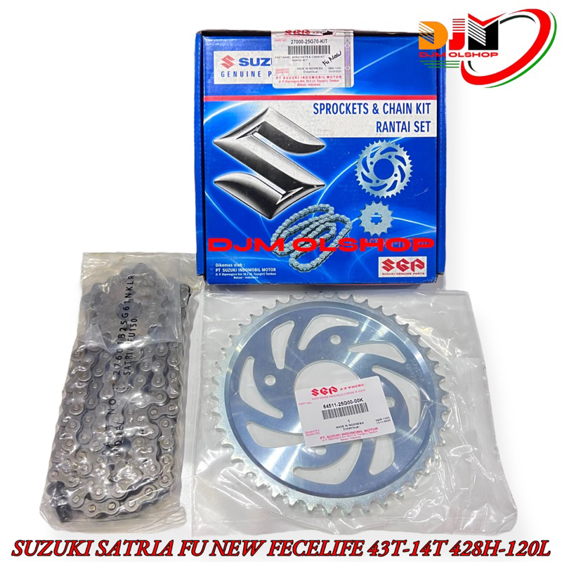 Gear Set Suzuki Satria Fu New 2013 Original SGP 27000-25G70-KIT