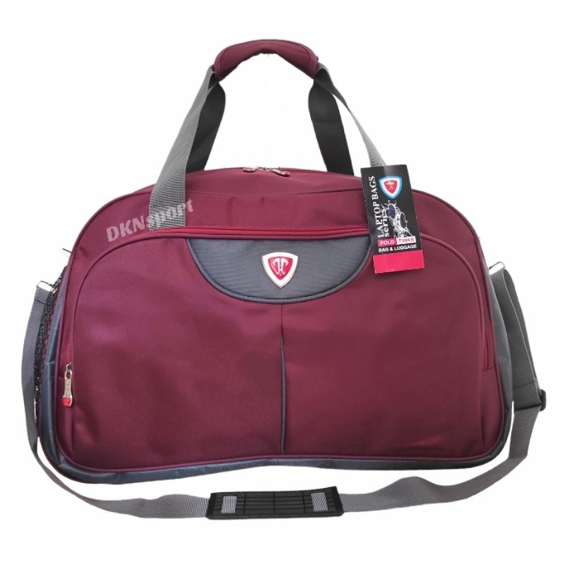 Tas travel bag oval besar polo tas duffel multifungsi