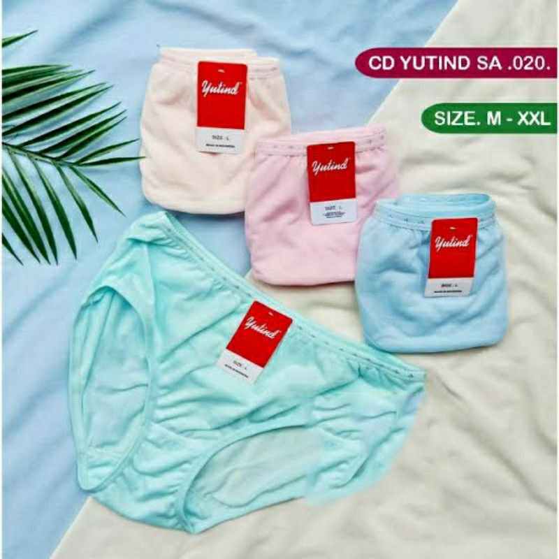 Celana Dalam Wanita Yutind SA20 Polos Size XXL, XL, L, M CD Lembut CD Wanita Dewasa CD Yutind