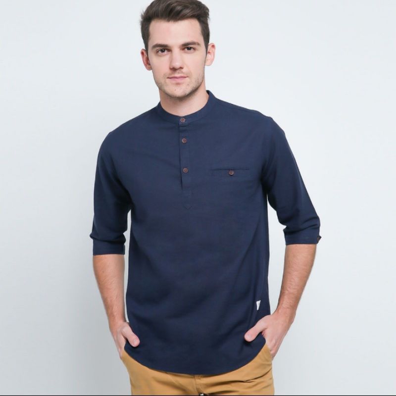 kemeja agera vintage / kemeja koko panjang pria dewasa M L XL XXL