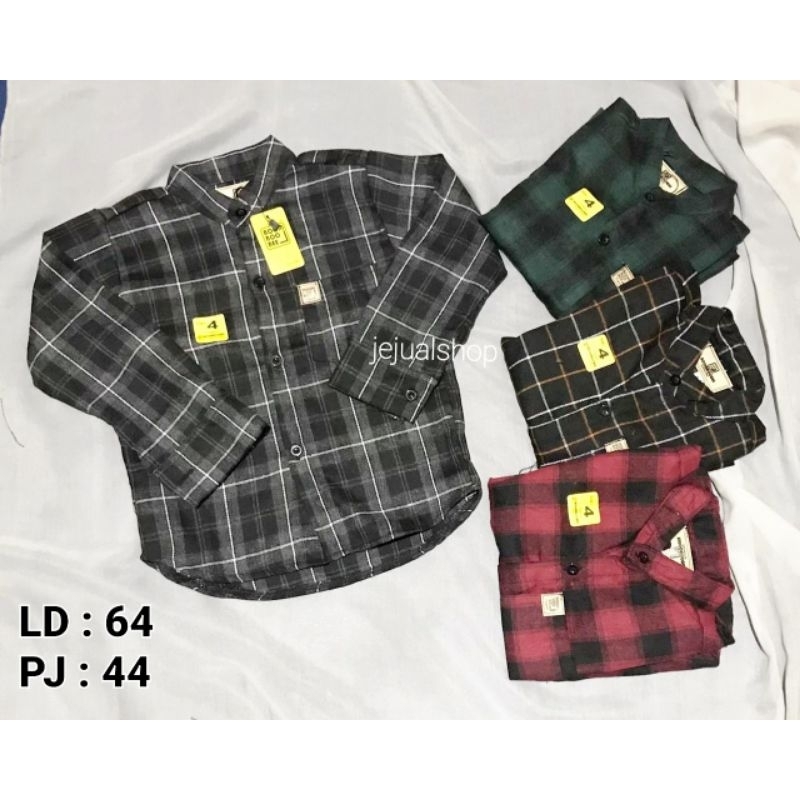 KEMEJA FLANEL ANAK BOOMBOOBEE SZ 4/KEMEJA LENGAN PANJANG/KEMEJA ANAK KERASANGHAI/KEMEJA FLANEL MURAH