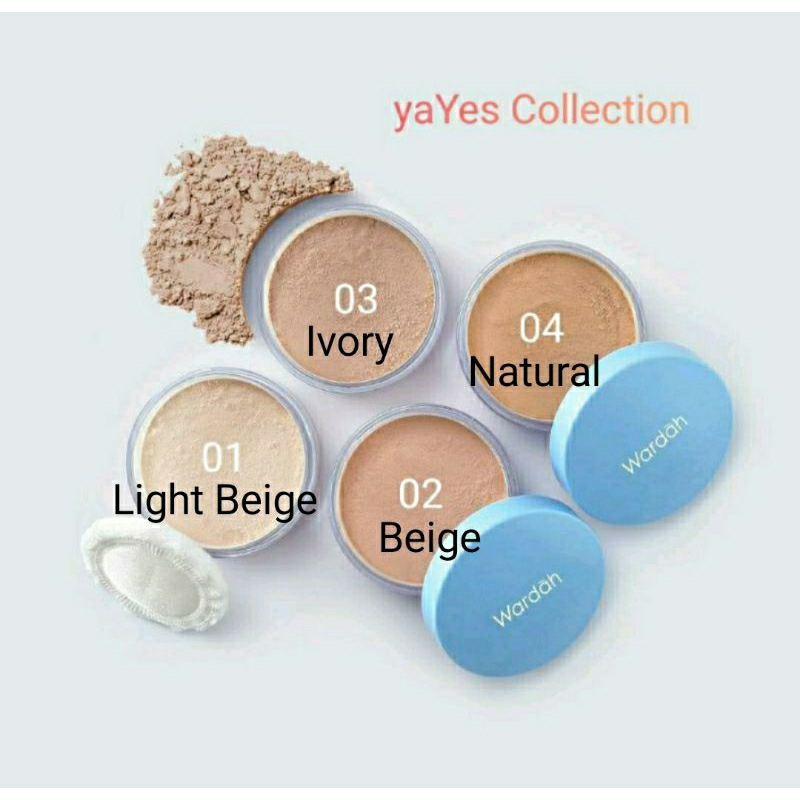 Wardah Lightening Matte Powder Bedak Tabur Tempat 1 Light 2 Beige 3 Ivory 4 Natural Kosmetik Wajah Cosmetic Muka Makeup Make Up