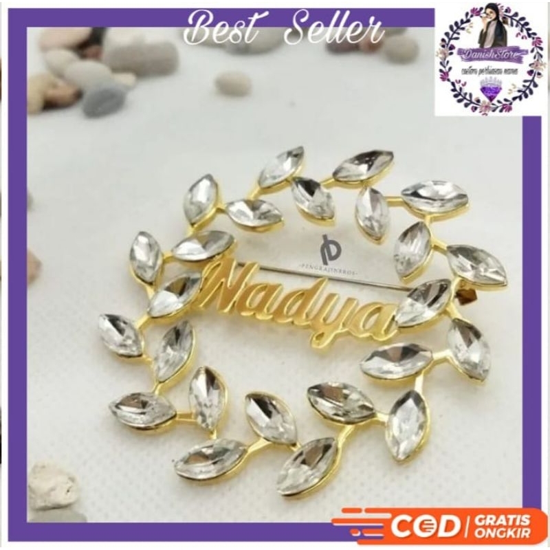 BROSS PERMATA DAUN CUSTOM NAMA || BROS SISESA KW HANDMADE || Bross nama custom full permata daun