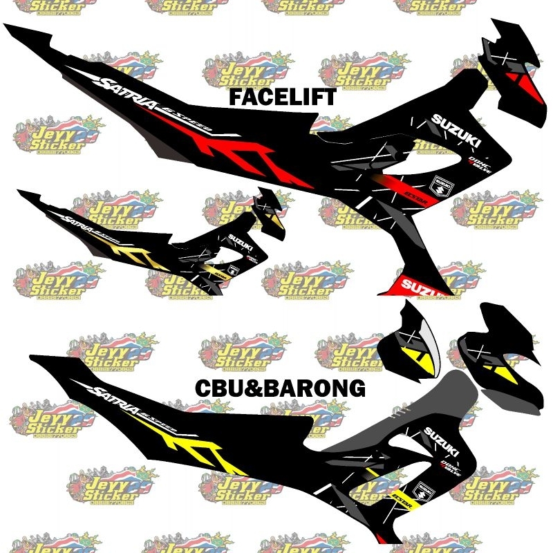 STRIPING SATRIA FU FACELIFT BARONG CBU CUSTOM SUKA SUKA