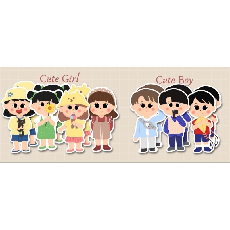 

amplop lebaran lucu karakter cewek dan cowok set ala korea/ampau idulfitri kekinian/angpao eid mubarak