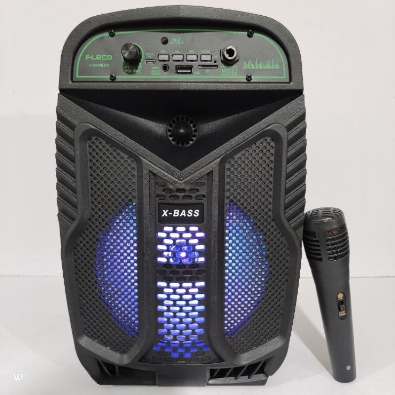 SPEAKER BLUETOOTH F6608/6615/F63LED BONUS MIC KARAOKE/SALON AKTIF DIGITAL MULTIMEDIA 6,5INC PORTABLE