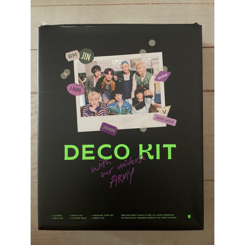 BTS DECO KIT FULLSET RM NAMJOON JIN SEOKJIN SUGA YOONGI JHOPE HOSEOK JIMIN V TAEHYUNG JK JUNGKOOK