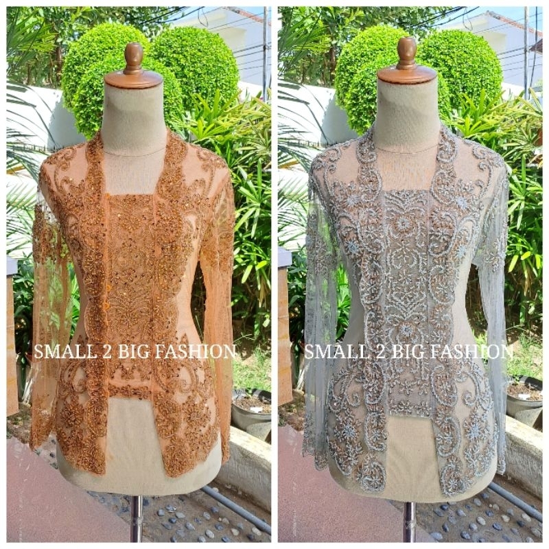 Kebaya kutubaru / atasan kutu baru / kebaya bordir hijau pink putih sage hitam moca / kebaya akad ni