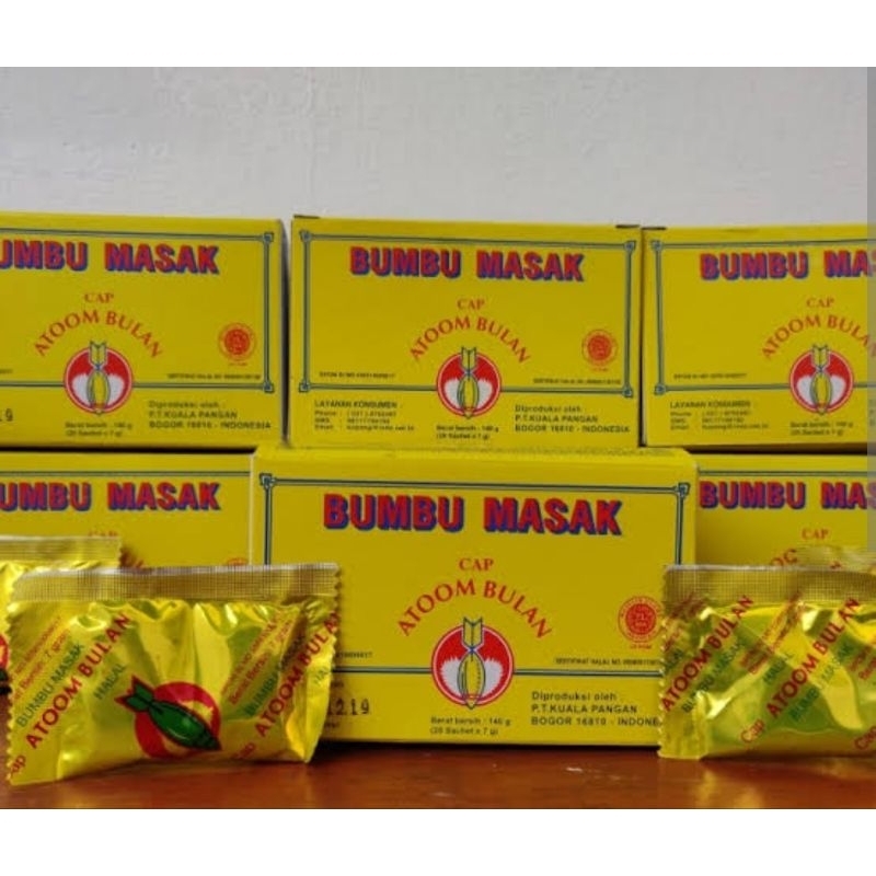 

Bumbu masak cap atom bulan (7gr X 20 sachet) harga untuk 1 kotak