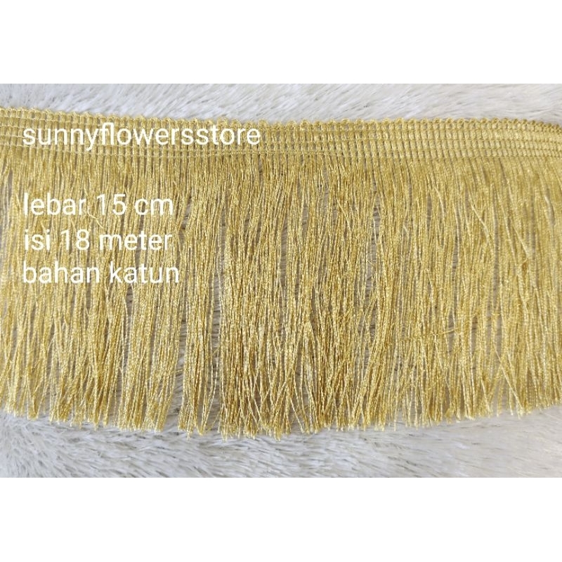 RENDA RUMBAI TAMBANG LEBAR 6,5 CM ISI 17 YARD