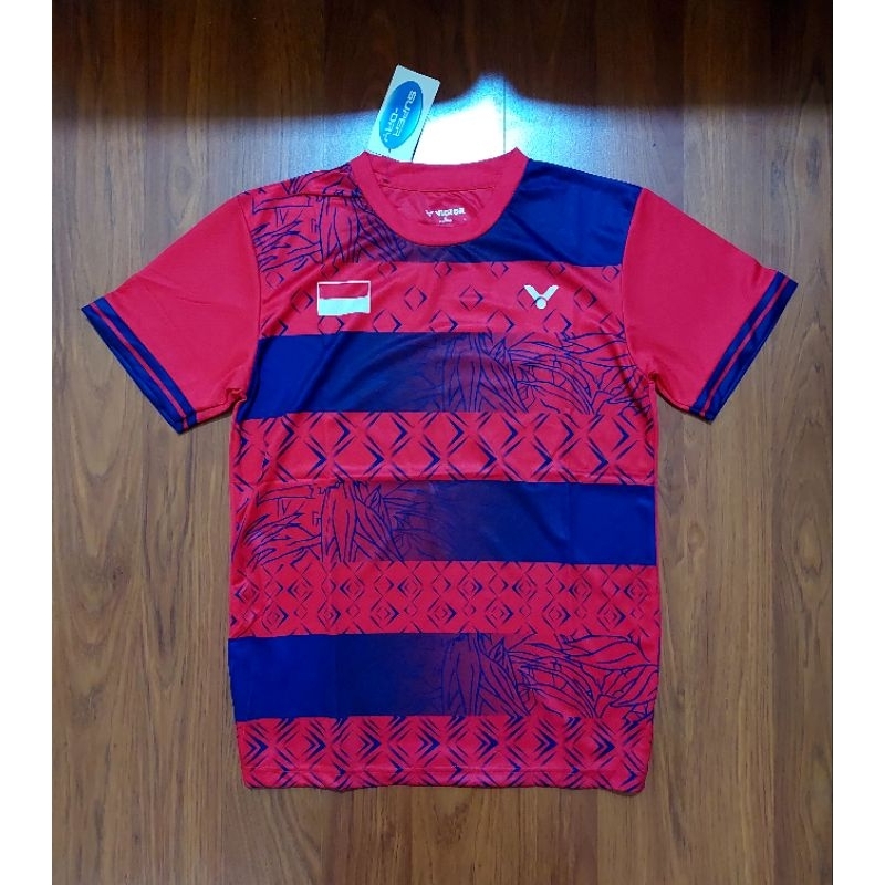 Jersey Badminton Lokal Victor 243 Baju Kaos Bulutangkis