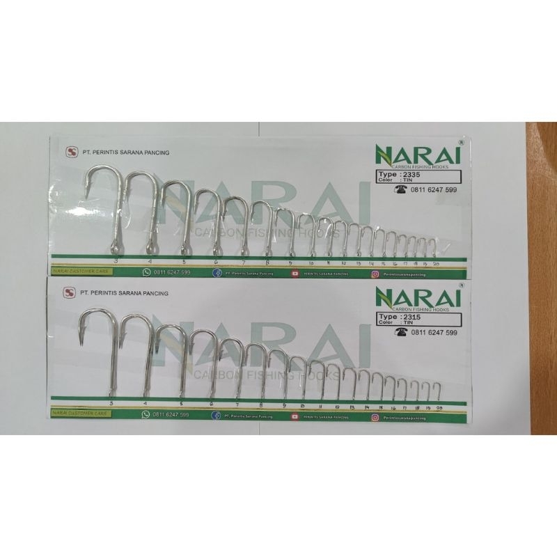 NARAI - 100Pcs Mata Kail Pancing 2335 No.8