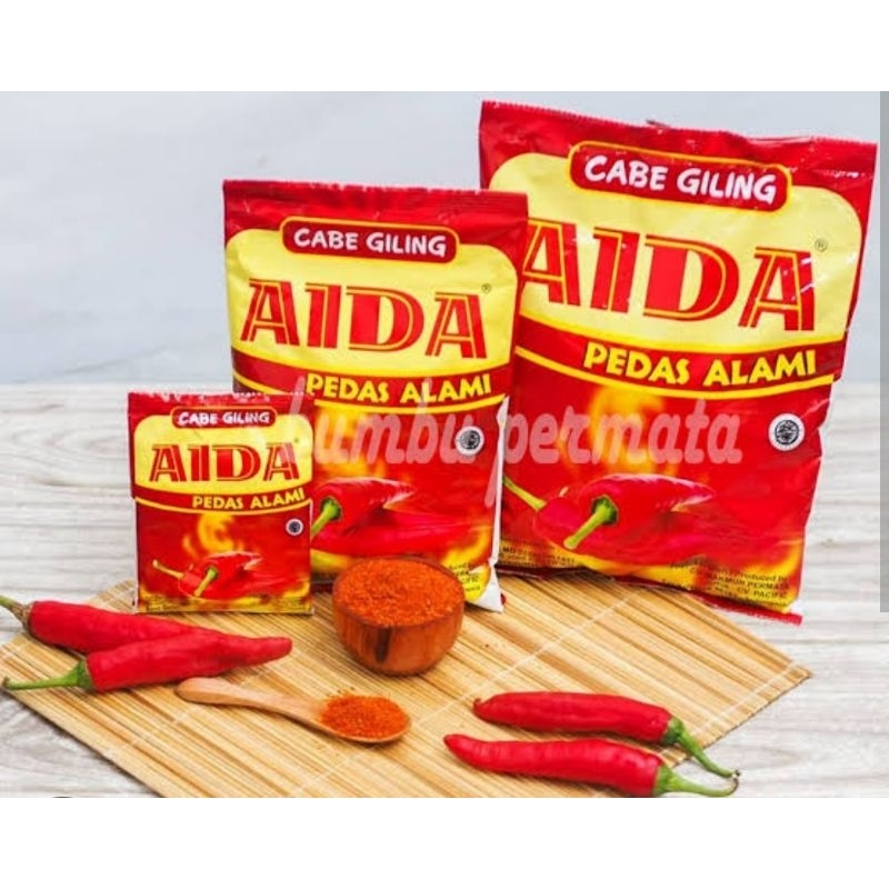 

Cabai Bubuk Aida 25gr isi 10 sachet