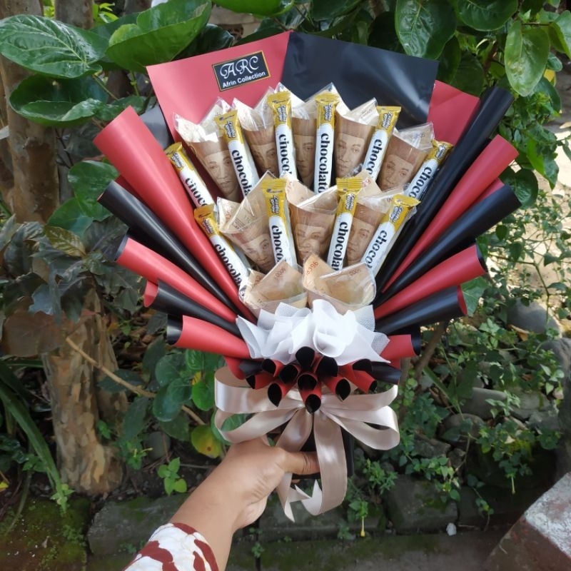 

buket uang dan snack