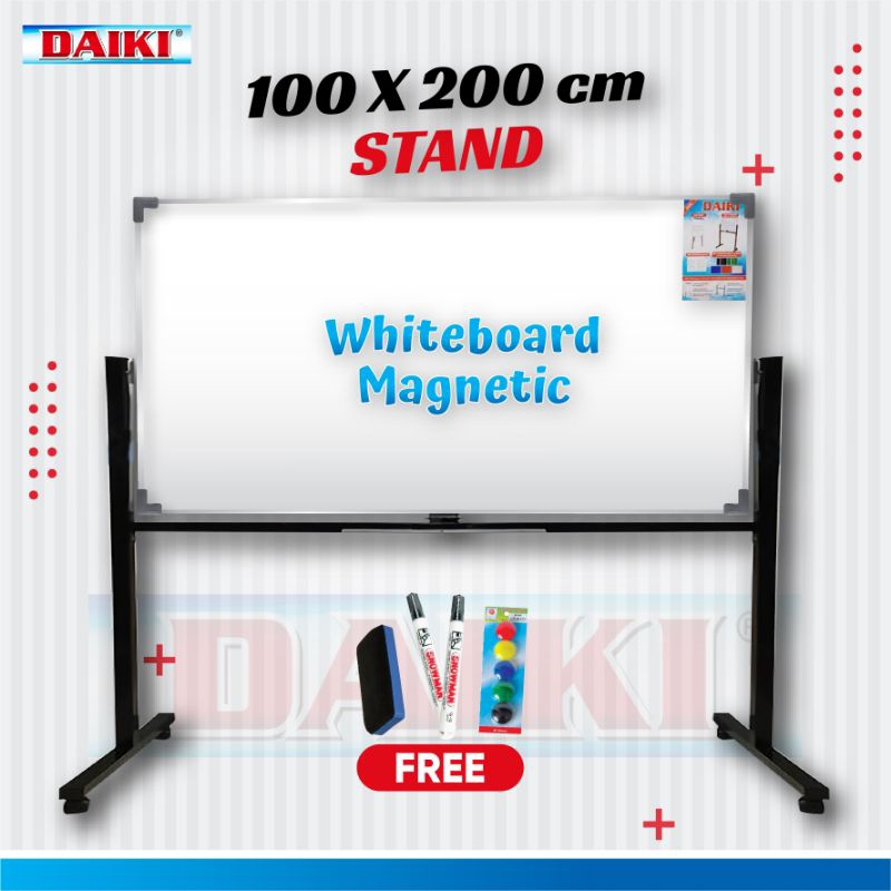 

Whiteboard DAIKI Magnetic Single face stand uk 100x200 Cm