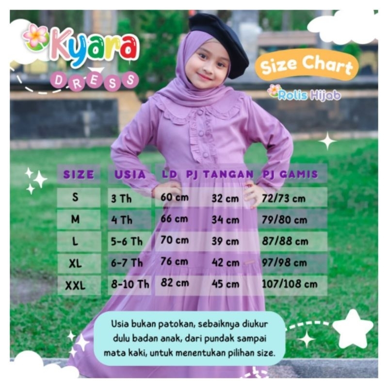 Gamis rayon anak/Kyara dress