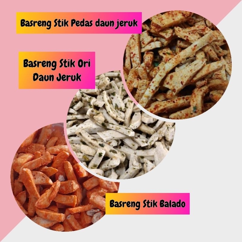 

[500grm] Basreng Stik 500grm Pedas Cabai Daun Jeruk | Balado Cemilan Sukaku