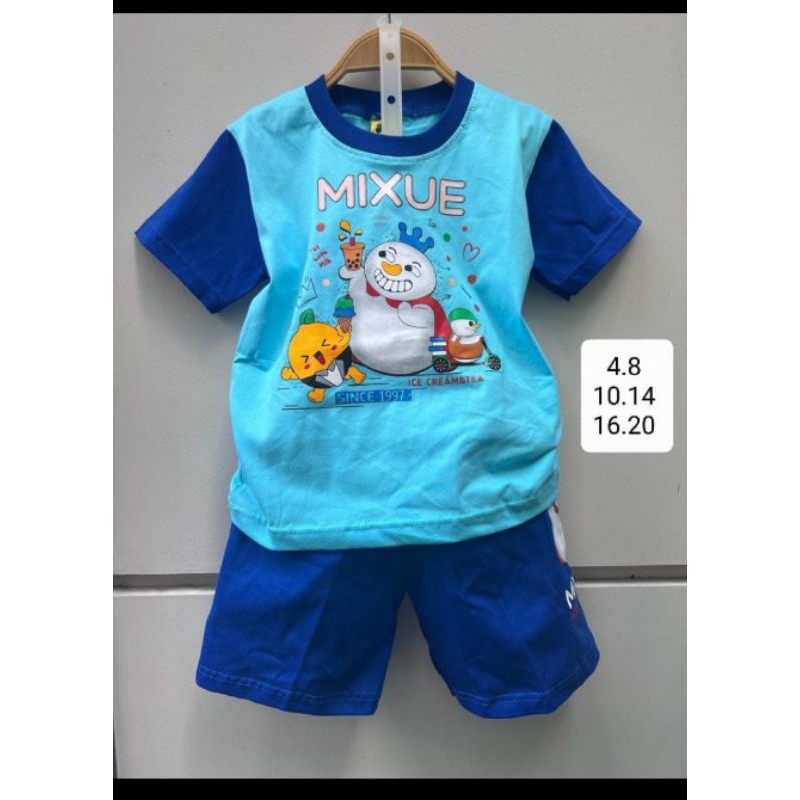 stelan anak laki-laki lengkong jaya/stelan lengkong jaya BOBA mixue